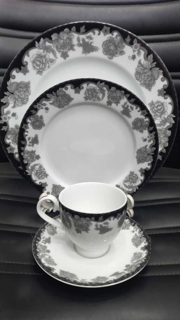 Grey,Flower,Design,Dinner,set,32,pcs