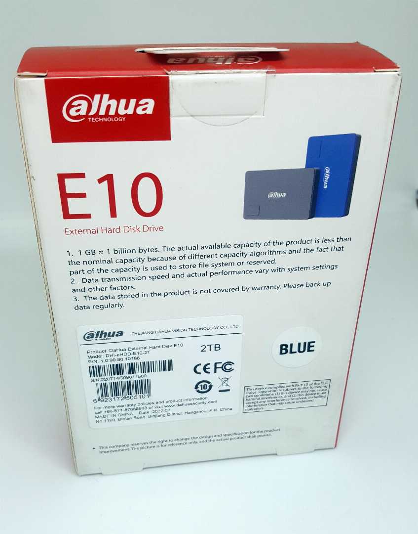 DAHUA EHDD-E10-1T 2TB EXTERNAL HARD DISK
